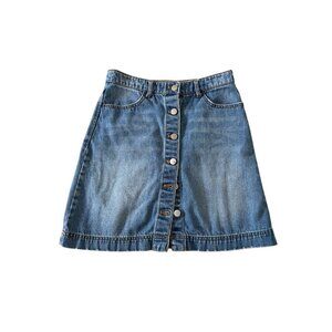 H&M Women's Denim Button Front Skirt Size US 6